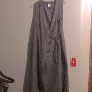 JG Hooks wrap gray dress